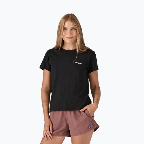 Moteriški marškinėliai Patagonia P-6 Logo Responsibili-Tee black