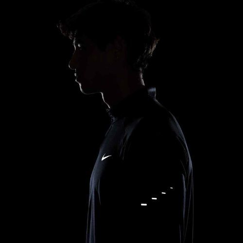 Vyriški Nike Stride 1/4 Zip Dri-Fit bėgimo marškinėliai juoda