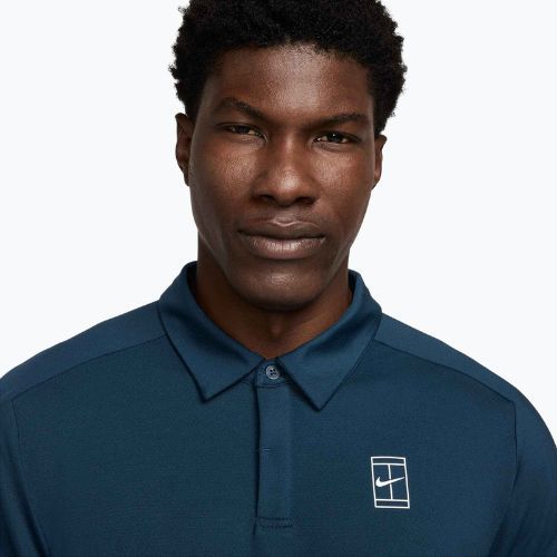 Vyriški teniso polo marškinėliai Nike Court Dri-Fit Advantage armory navy / white / white
