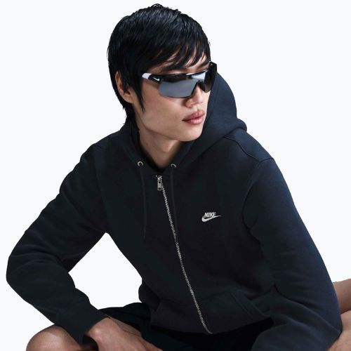 Vyriška Nike Club striukė su gobtuvu obsidiano/obsidiano/baltos spalvos