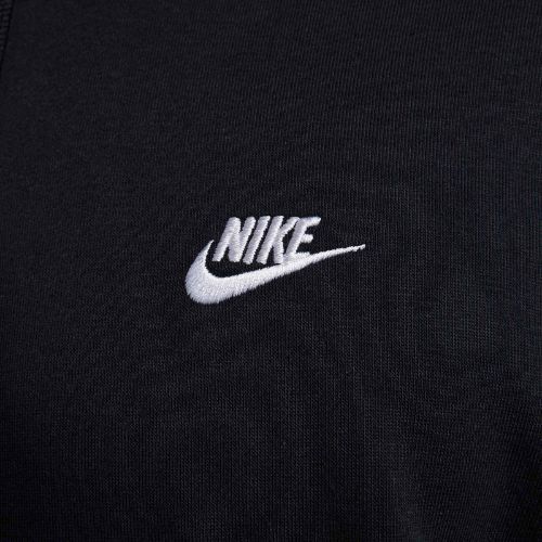 Vyriškas Nike Club French Terry megztinis su gobtuvu black/black/white