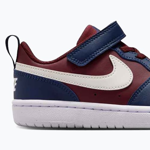 Nike Court Borough Low vaikiški bateliai Recraft dark team red/soft pearl/midnight navy