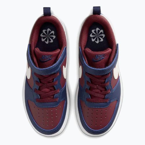 Nike Court Borough Low vaikiški bateliai Recraft dark team red/soft pearl/midnight navy
