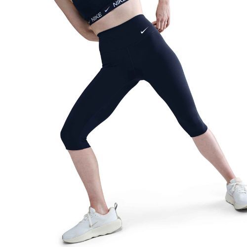 Moteriškos tamprės Nike One High Waisted Capri midnight navy/white