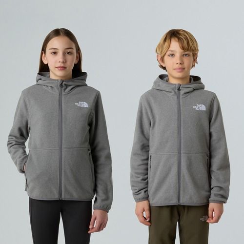 Vaikiškas flisinis džemperis The North Face Teen Glacier Full Zip Hoodie mid grey heather