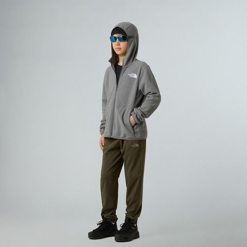 Vaikiškas flisinis džemperis The North Face Teen Glacier Full Zip Hoodie mid grey heather