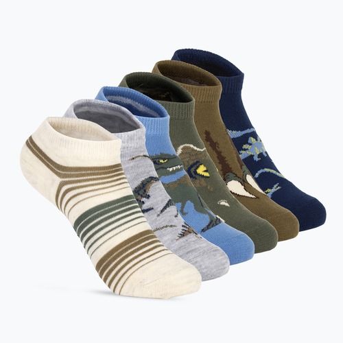 Vaikiškos kojinės SKECHERS 1/2 Terry Low Cut 6 porų olive