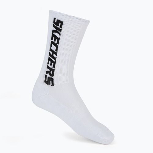 Vyriškos kojinės SKECHERS 1/2 Terry Crew 3 poros white/black