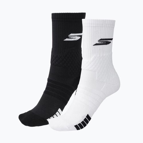 Vyriškos kojinės SKECHERS Select Terry Crew 2 poros white/black