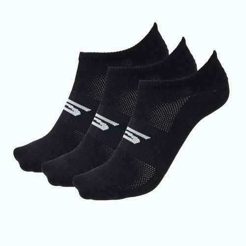 Vyriškos kojinės SKECHERS Microfiber Non Terry No Show 3 poros black/white