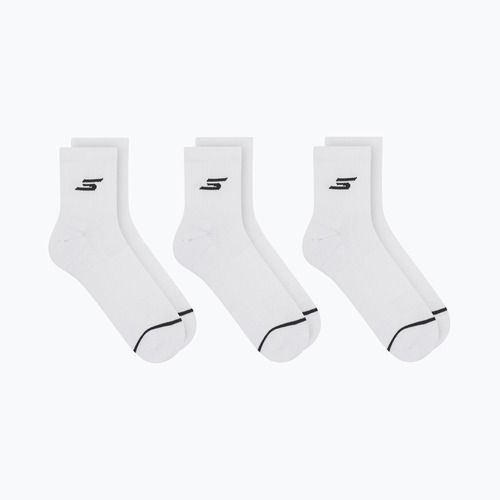 Vyriškos kojinės SKECHERS 1/2 Terry Qtr Crew 3 poros white traditional