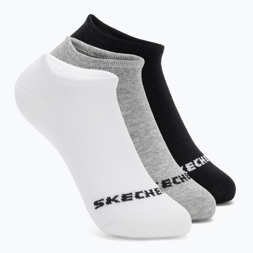 Vaikiškos kojinės SKECHERS Non Terry No Show 3 poros white/grey
