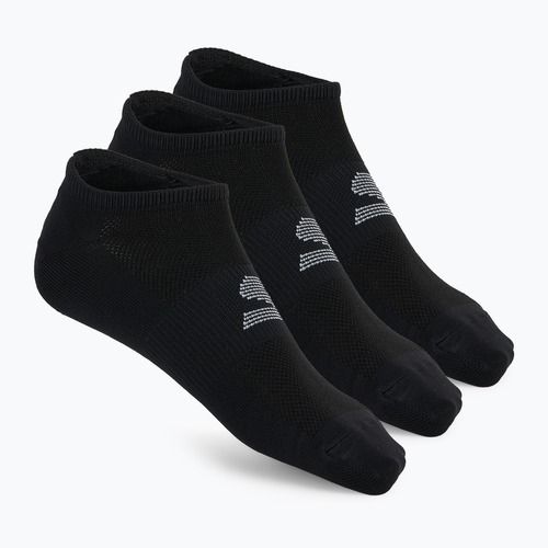 Vyriškos kojinės SKECHERS Microfiber Non Terry No Show 3 poros black/white