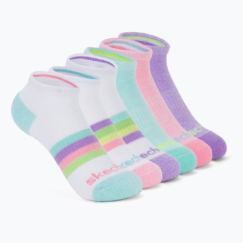 Vaikiškos kojinės SKECHERS Heel/Toe Terry Low Cut 6 poros white/light pink