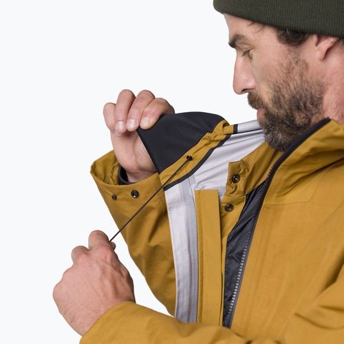 Vyriška lietaus striukė Salewa Fanes 3L Ptx Hemp 2/1 Parka golden brown int.7020