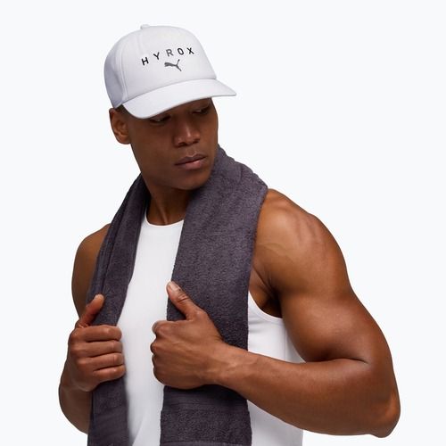 Kepurė su snapeliu PUMA x HYROX Trucker balta