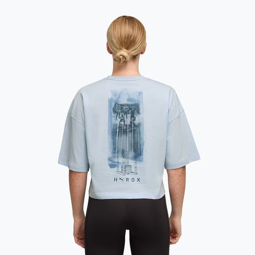 Moteriški treniruočių marškinėliai PUMA x HYROX Cropped Lifestyle Tee pilki