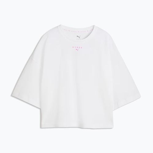 Moteriški treniruočių marškinėliai PUMA x HYROX Cropped Lifestyle Tee balti