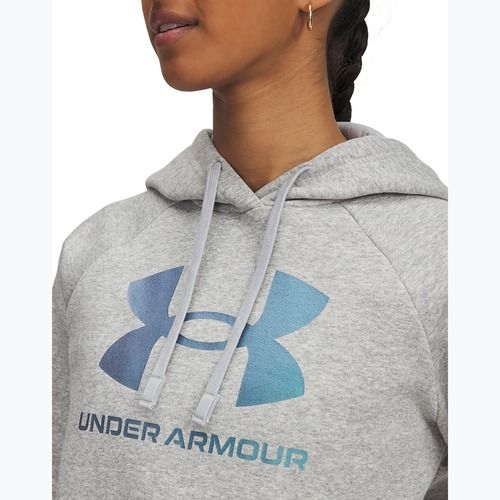 Moteriškas džemperis Under Armour Rival Feelce Shimmer Hoody mod gray light heather/iridescent