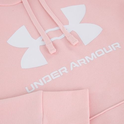Moteriškas džemperis Under Armour Rival Fleece Big Logo Hoody prime pink/white