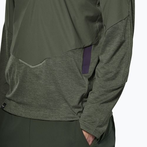 Vyriški marškinėliai ilgomis rankovėmis Salewa Pedroc Dry Wind Half Zip Tee faded green