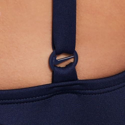Moteriškas vientisas maudymosi kostiumėlis Nike Essential V-Neck midnight navy