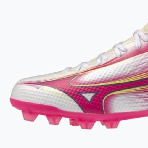 Vaikiški futbolo batai Mizuno Alfa III Select Jr FG white/fuchsia purple