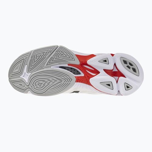 Tinklinio bateliai Mizuno Wave Lightning Pro Mid white/black/fiery red