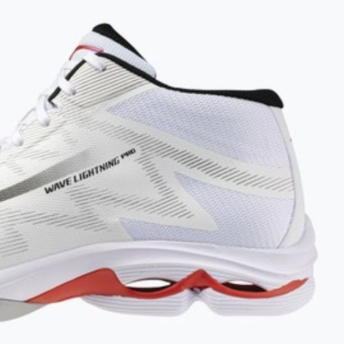 Tinklinio bateliai Mizuno Wave Lightning Pro Mid white/black/fiery red