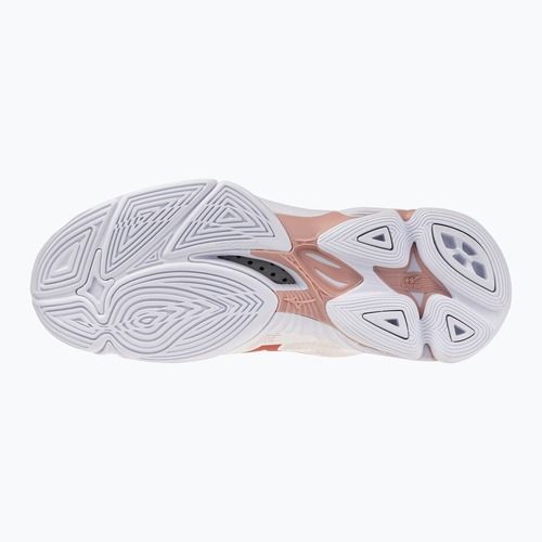 Moteriški tinklinio bateliai Mizuno Wave Lightning Pro Mid white/rose elegance/lava falls
