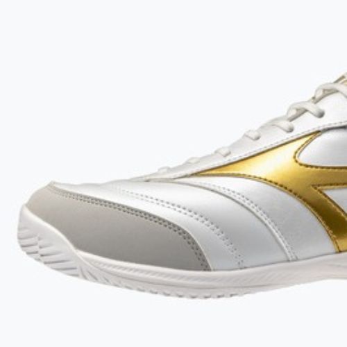 Futbolo bateliai Mizuno Morelia Sala Pro IN white/football gold/galaxy silver