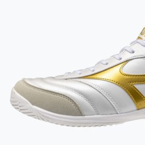 Futbolo bateliai Mizuno Morelia Sala Elite IN white/football gold/galaxy silver