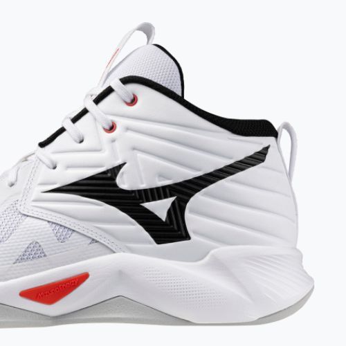 Tinklinio bateliai Mizuno Wave Momentum Pro Mid white/black/fiery red