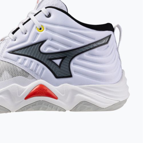 Tinklinio bateliai Mizuno Wave Momentum Elite Mid white/black/fiery red