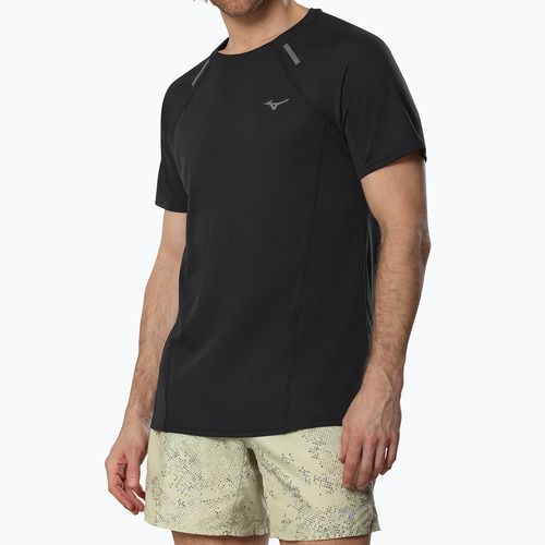 Vyriški bėgimo marškinėliai Mizuno Active DryAeroFlow Tee black