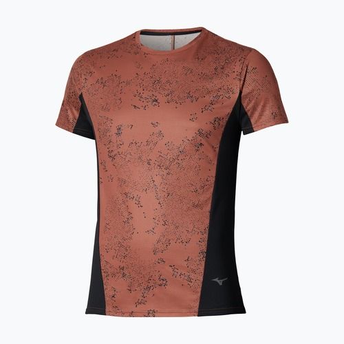 Vyriški bėgimo marškinėliai  Mizuno Active DryAeroFlow Graphic copper brown