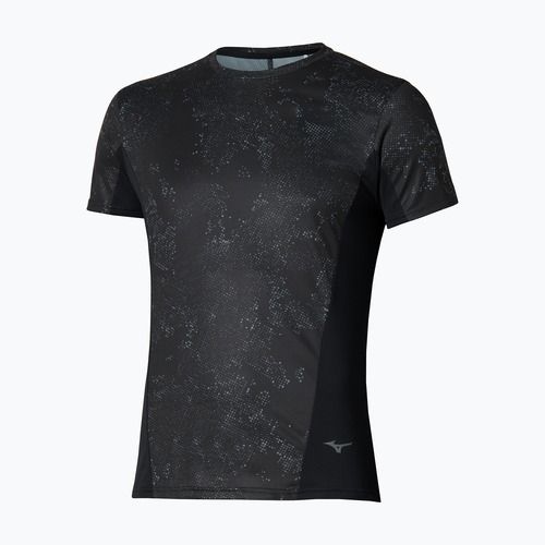 Vyriški bėgimo marškinėliai Mizuno Active DryAeroFlow Graphic black/gray