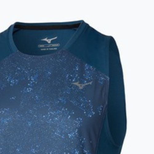 Vyriški bėgimo marškinėliai Mizuno Active DryAeroFlow Graphic Tank Top estate blue