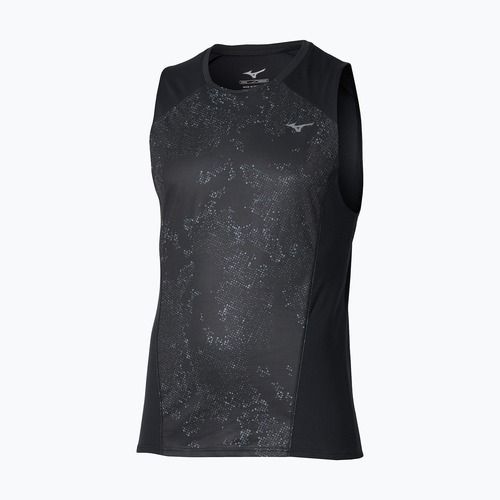 Vyriški bėgimo marškinėliai Mizuno Active DryAeroFlow Graphic Tank Top black/gray