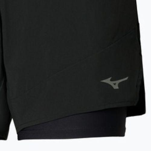 Moteriški bėgimo šortai Mizuno Active 2in1 4.5 black