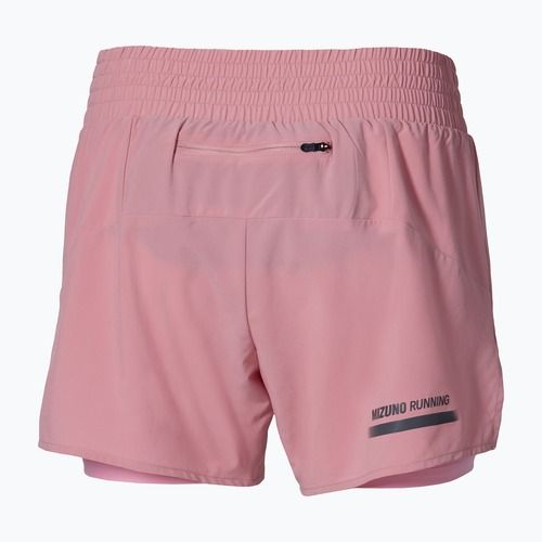 Moteriški bėgimo šortai Mizuno Active 2in1 4.5 rose elegance