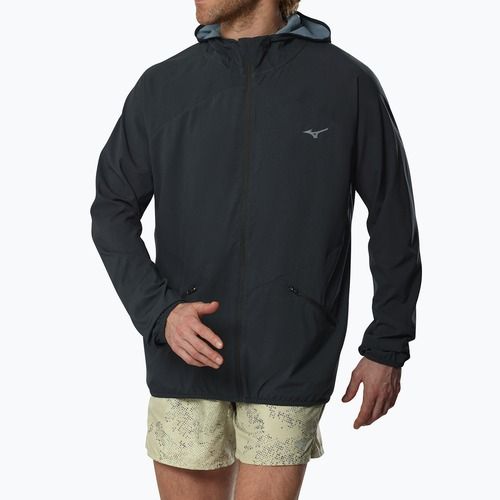 Vyriška bėgimo striukė Mizuno Active Alpha Hooded black