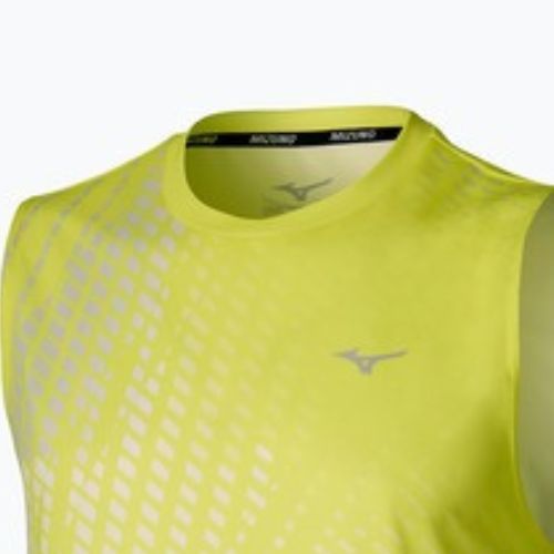 Vyriški bėgimo marškinėliai Mizuno Core Graphic Sleeveless lightning yellow