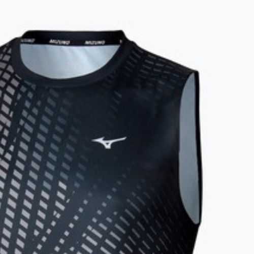 Vyriški bėgimo marškinėliai Mizuno Core Graphic Sleeveless black/gray