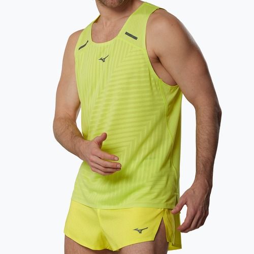 Vyriški bėgimo marškinėliai Mizuno Tech Light Tank lightning yellow