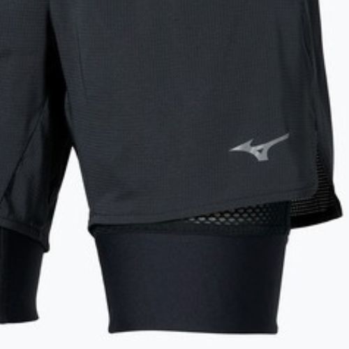Moteriški bėgimo šortai Mizuno Trail Multipocket 2in1 black