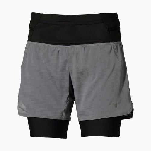 Moteriški bėgimo šortai Mizuno Trail Multipocket 2in1 lava smoke