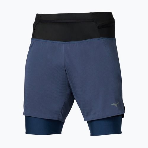 Vyriški bėgimo šortai Mizuno Trail Multipocket 2in1 estate blue