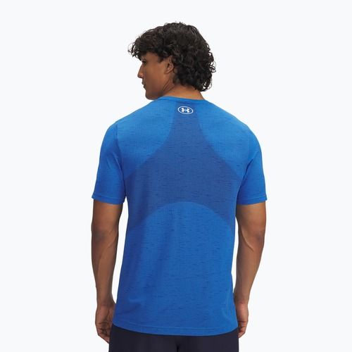 Vyriški treniruočių marškinėliai Under Armour Vanish Seamless Atlantis Blue/White