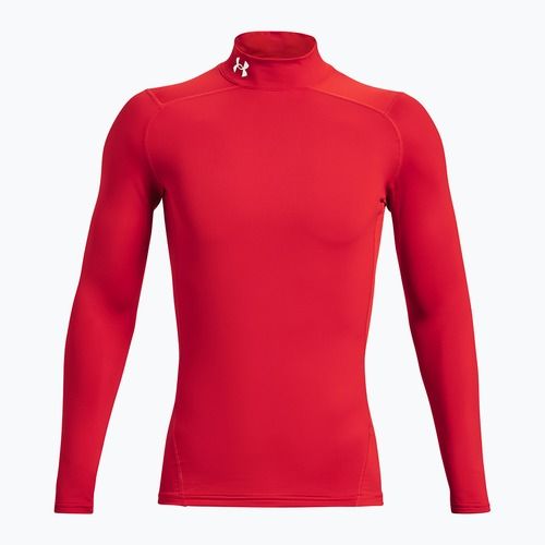 Vyriški treniruočių marškinėliai ilgomis rankovėmis Under Armour Comp Mock UA Armour red/white